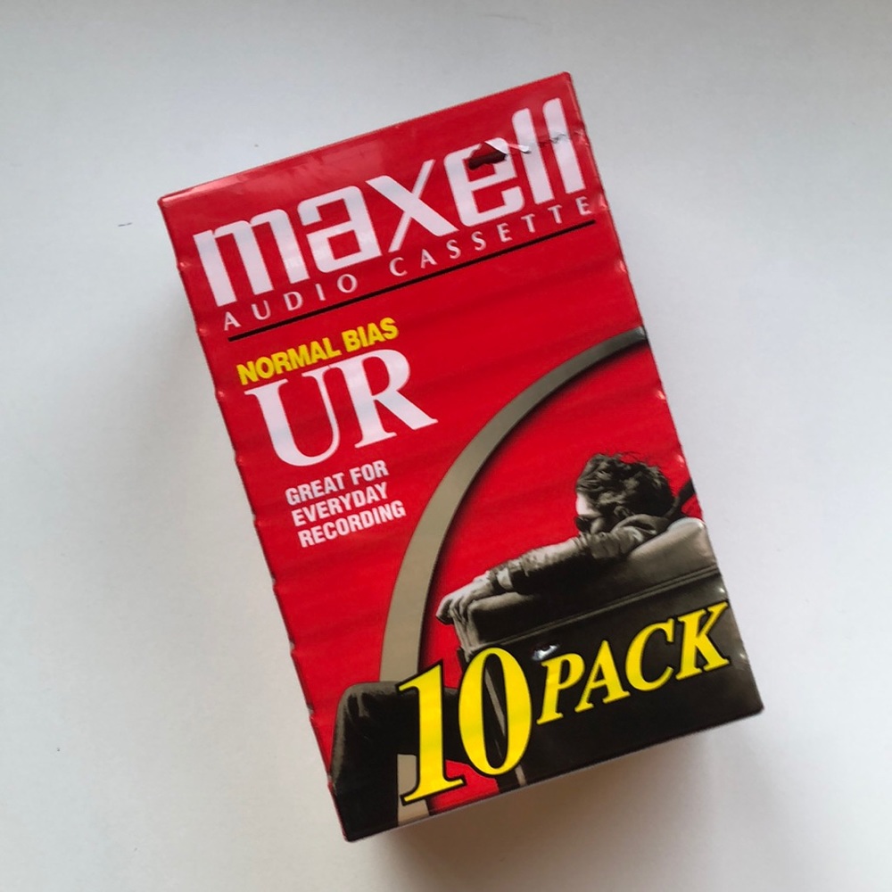 Maxell Audio Cassette 10 Pack 90 Minutes New